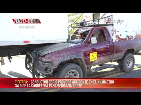 Nicaragua: Conductor borracho se estrella con la parte trasera de un camión
