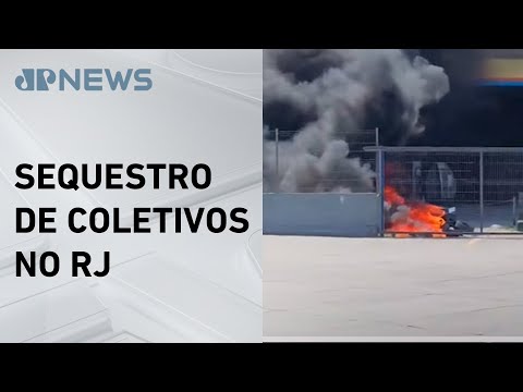 Criminosos sequestram ônibus para fazer barricadas pelo segundo dia consecutivo