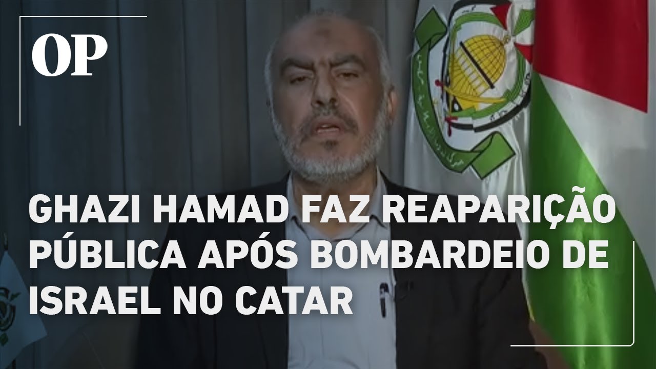 Ghazi Hamad líder do Hamas volta a fazer aparição pública após bombardeio de Israel contra o Catar