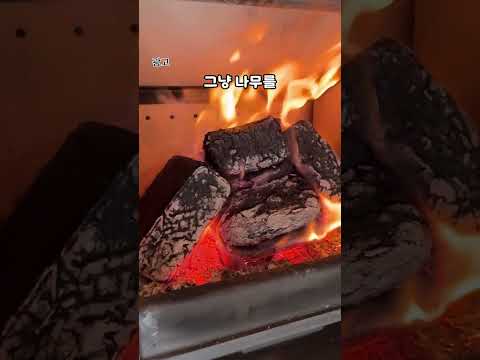 나무 베지 <strong>말고</strong> 압축 장작으로 불 붙히기