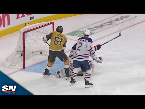 Golden Knights Stone Deflects Point Shot To Score On Early Power Play