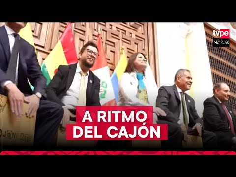 Ministros de Estado demostraron sus dotes con el cajón peruano