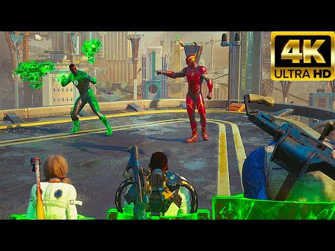Green Lantern Vs Flash Fight Scene 4K (2024) - Suicide Squad Kill The Justice League