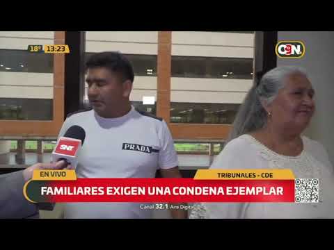 Tribunales CDE: Familiares de Osvaldo Barrios exigen una condena ejemplar