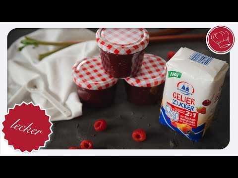 Himbeer-Rhabarber Marmelade mit Diamant Gelierzucker für Küchenmaschinen | elegant-kochen.de