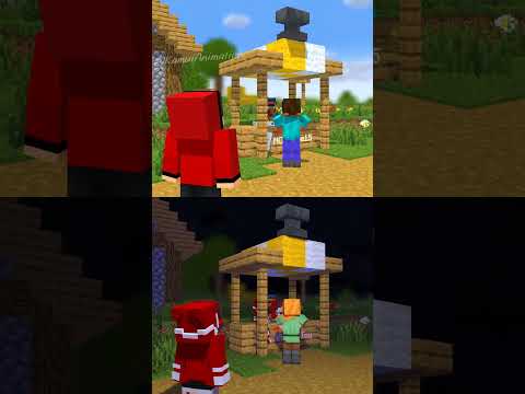 Good deeds of JJ and JJ's Sister - MAIZEN Minecraft Animation #shorts