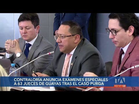 El Contralor General anunció exámenes especiales a los patrimonios de los 63 jueces del Guayas