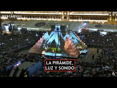 ? #CDMX | ((AHORA)) ¡Pirámide de Kukulkán, luz y sonido! #Zócalo #EnVivo