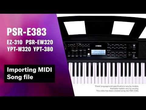 Yamaha Portable Keyboard PSR-E383 / YPT-380 Tutorial Video 13 - Importing MIDI Song file