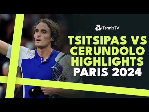 Stefanos Tsitsipas vs Francisco Cerundolo Match Highlights 🤩 | Paris 2024 Highlights