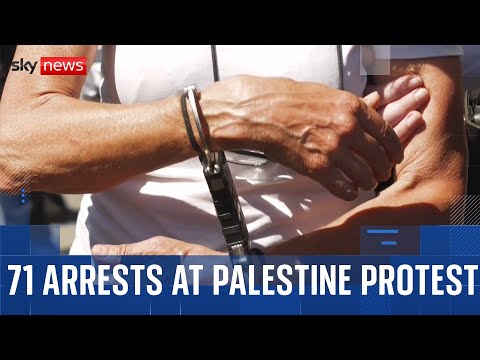71 people have been arrested at a Palestine Action protest