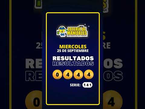 Resultado Loteria de Manizales del miércoles 25 de septiembre de 2024#Shorts #Loteria