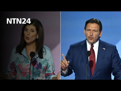 Los exprecandidatos republicanos Nikki Haley y Ron DeSantis anuncian su apoyo a Donald Trump