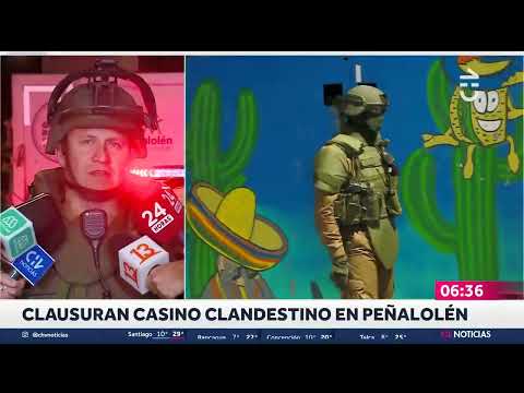 Incautan casino clandestino en Peñalolén: Máquinas, armas de fuego y dinero en efectivo