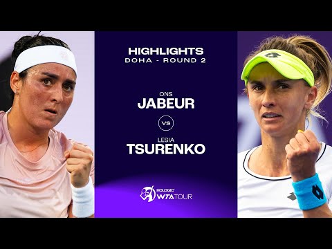 Ons Jabeur vs. Lesia Tsurenko | 2024 Doha Round 2 | WTA Match Highlights