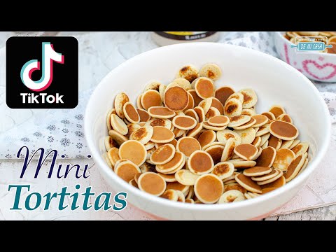 Mini TORTITAS Americanas para DESAYUNAR ? Pancake Cereal Español - Receta de Tik Tok