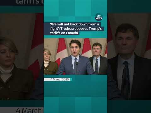 'We will not back down from a fight': Trudeau opposes Trump's tariffs on Canada | ITV News