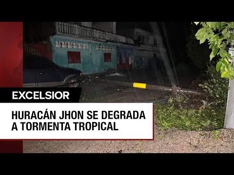 Huracán John se degrada a tormenta tropical tras tocar tierra en Guerrero