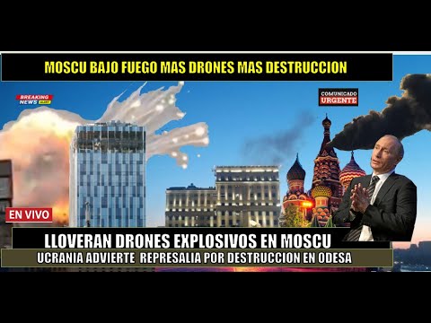 Moscu bajo fuego nueva amenaza de ATAQUE MASIVO con drones ucranianos PANICO en la CUDAD