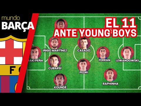 BARÇA-YOUNG BOYS: ONCE INICIAL del FC BARCELONA, todavía sin DE JONG | CHAMPIONS LEAGUE