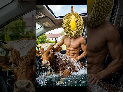 Sầu riêng tắm bùn trên xe #shorts #funny #cauchuyen #vuive #ai #haihuoc