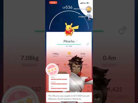 ホビーの動画サムネイル - I Caught THIS RARE 100 IV EXCLUSIVE Pikachu Costume in Pokemon Go! #shorts #pokemon