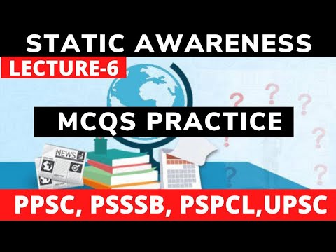 STATIC AWARENESS | MCQS SESSION | PPSC-NAIB-INSPECTOR-PSSSB CLERK -PSPCL | STATIC GK | LECTURE-6