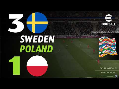 🔴 NA ŻYWO : Szwecja kontra Polska | Liga Narodów UEFA 2026 | Mecz na żywo / Symulacja eFootball Live