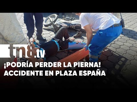 ¡Podría perder la pierna! Terrible accidente en Plaza España, Managua
