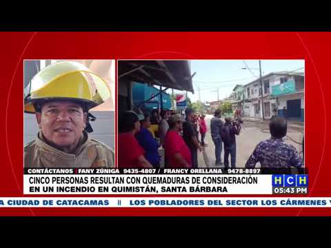 Voraz incendio en Quimistán, Santa Bárbara dejó cinco personas con quemaduras