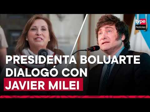 Jefa de Estado Dina Boluarte dialogó con el presidente electo de Argentina, Javier Milei
