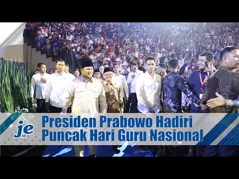 Moment Presiden Prabowo Hadiri Puncak Peringatan Hari Guru Nasional 2025