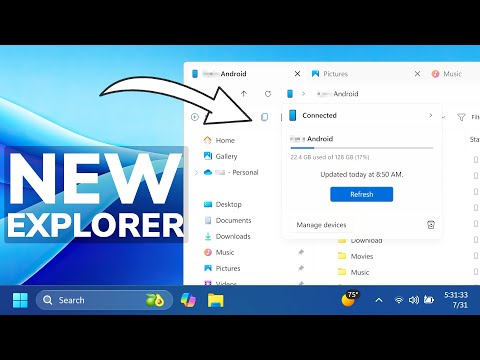 New Windows 11 File Explorer with Phone Integration (How to Enable)