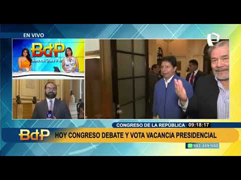 Pedro Castillo: Congreso debate hoy tercera moción de vacancia presidencial en su contra