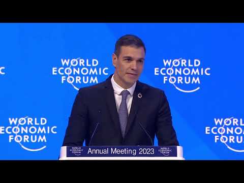 Pedro Sánchez interviene en el Key Note Address de Davos