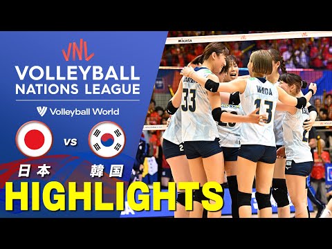 【新生バレー女子日本代表】ハイライト「第10戦 日本 vs 韓国」【バレーボールネーションズリーグ2025】