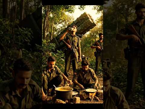 🇮🇳 Jungle Me Indian Army Dal😱 Roti Bana Rahi Hai | S-400 Missile Guard | Realistic Army Life #shorts