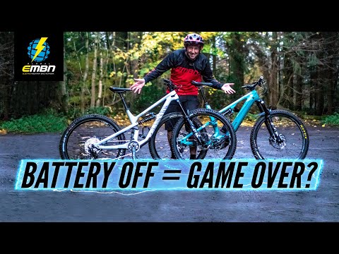 E-Bike Vs Mountain Bike | Battery Off Challenge!