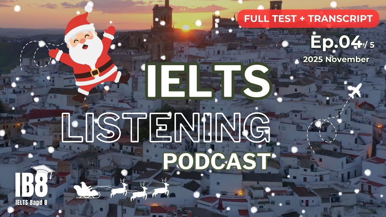 IELTS Listening Podcast Full Test Nov #4 | Luyện nghe tiếng Anh thụ động | IELTS Test & ASMR #ib8