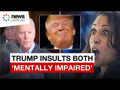 ‘Mentally disabled’ Trump insults Kamala Harris and Joe Biden