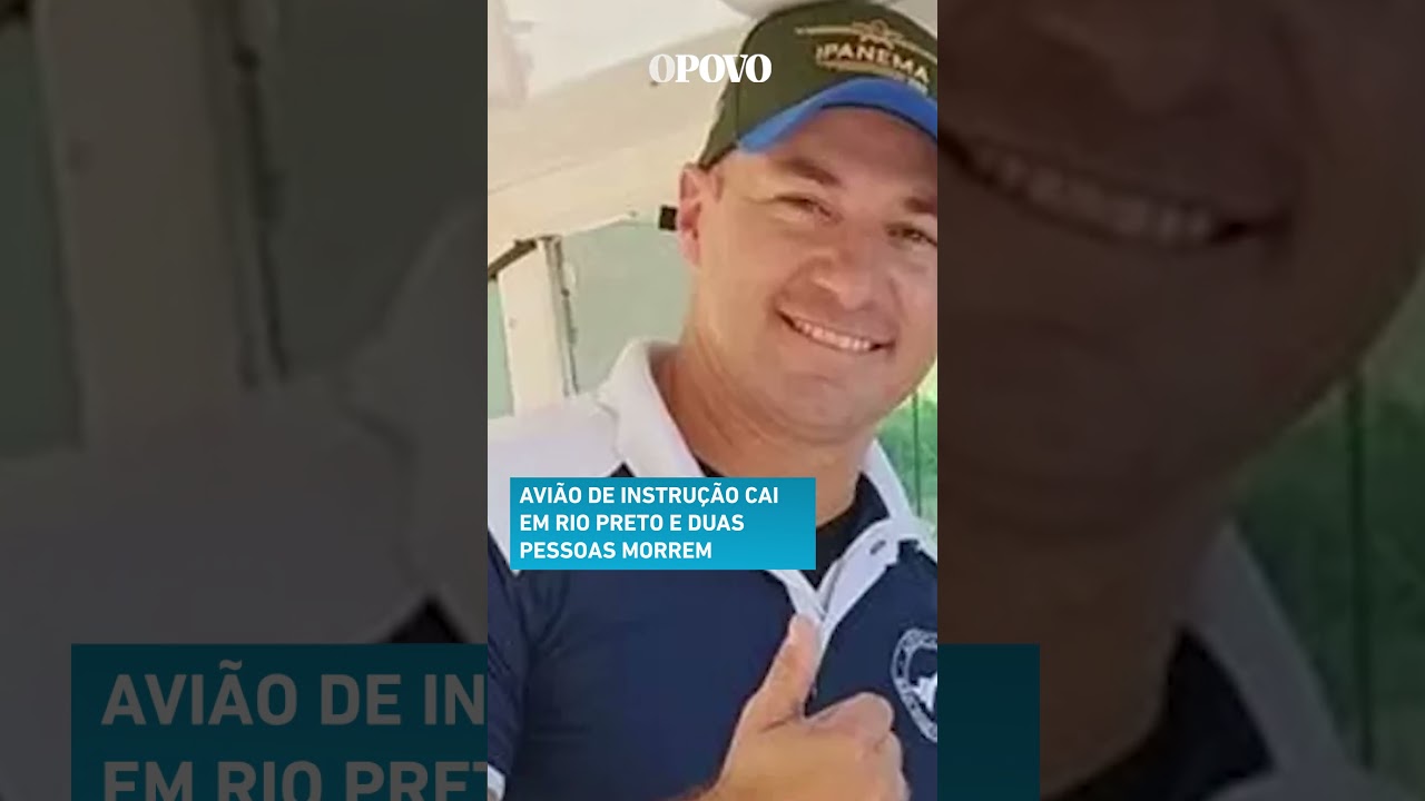 Vídeo mostra momento em que avião de instrução cai em Rio Preto instrutor e aluno morreram
