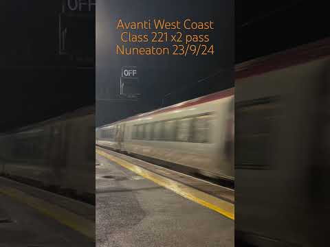 Avanti West Coast Class 221 x2 pass Nuneaton 23/9/24 #voyager #avantiwestcoast #class221 #shorts