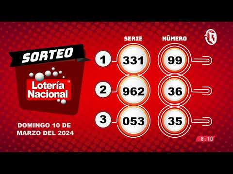 #EnVivo Sorteo de Lotería Nacional 10 marzo 2024