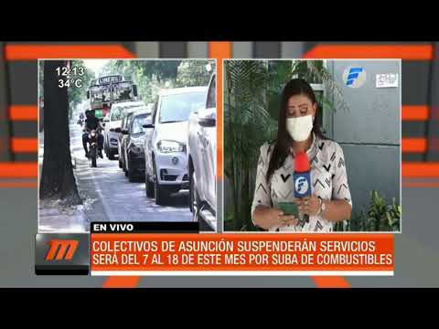 Colectivos de Asunción suspenderán servicios por suba de combustibles