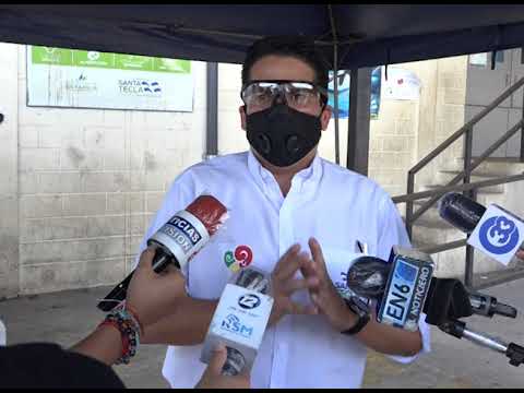 Jornada de limpieza y desinfección en mercado central de Santa Tecla