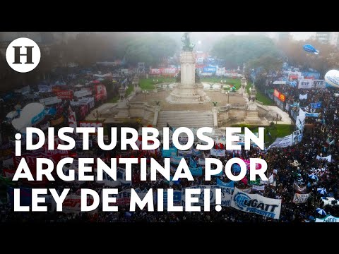 ¡Ley de bases de Milei desata la protestas en Argentina! 30 detenidos y 5 diputados heridos