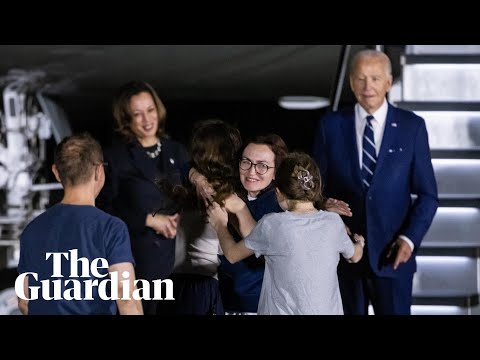 Biden and Harris greet freed Americans after biggest Russia prisoner swap since cold war