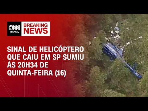 Sinal de helicóptero que caiu em SP sumiu às 20h34 de quinta-feira (16) | LIVE CNN