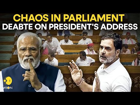 Parliament LIVE: Chaos In Lok Sabha,Rahul Gandhi Ignites Heated Debate On President's Address | WION