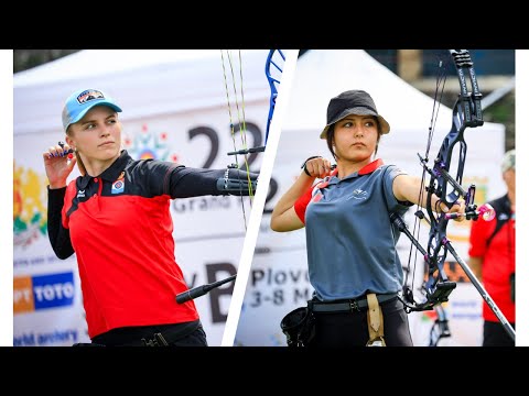 Archery 🏹 Mariya Shkolna v Songul Lok – compound women gold | Plovdiv 2022 European Grand Prix
